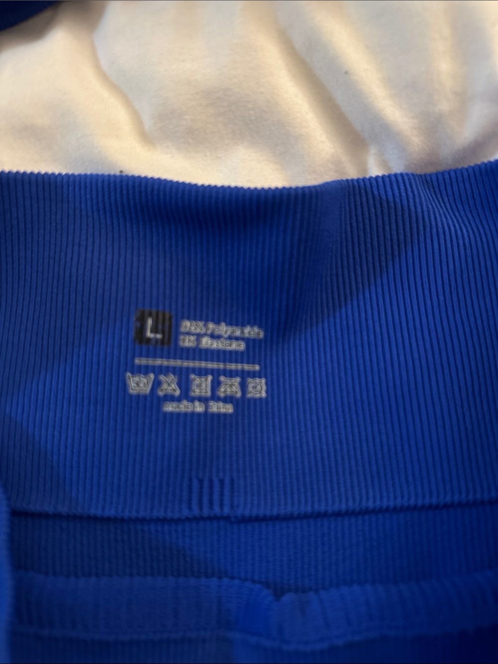 Womans Ribbed Active Set - Royal Blue - Picture 2 of 2